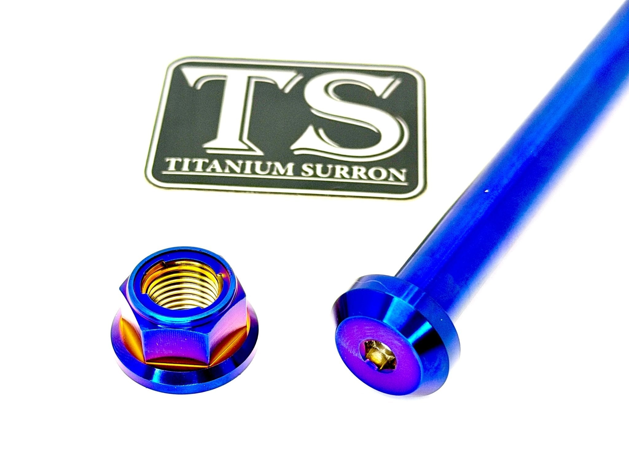 Titanium rear axle for E-Ride Pro — detail view