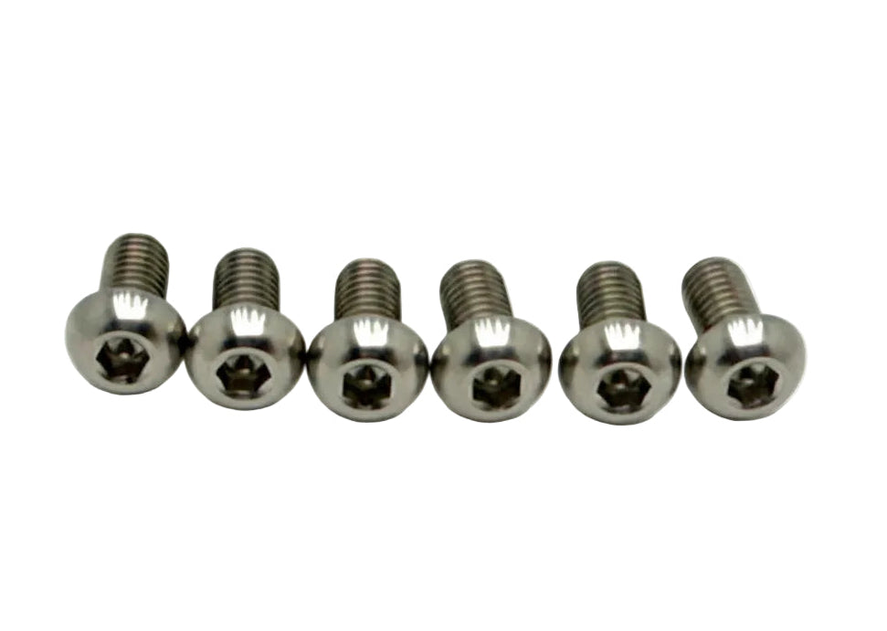 Titanium rear rotor bolts for e-moto — installed on rotor