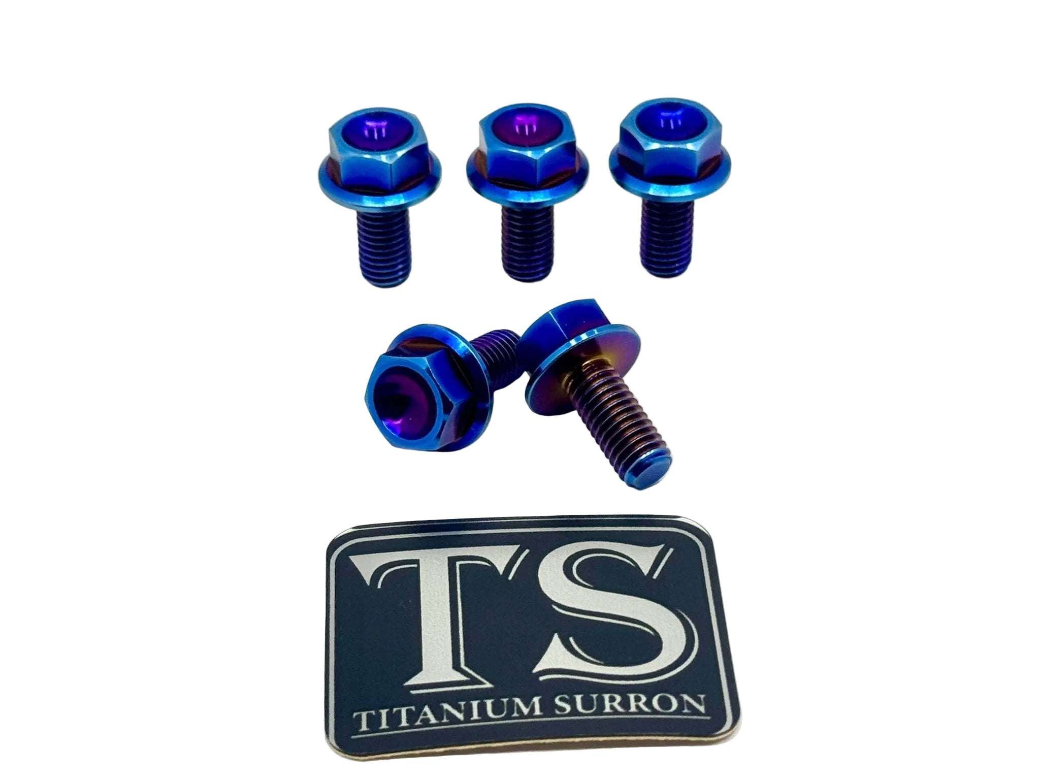 Titanium rear sprocket bolts for e-moto — set of five