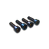 Burnt-blue Grade 5 titanium controller bolts for Tuttio Soleil 01, set of 4